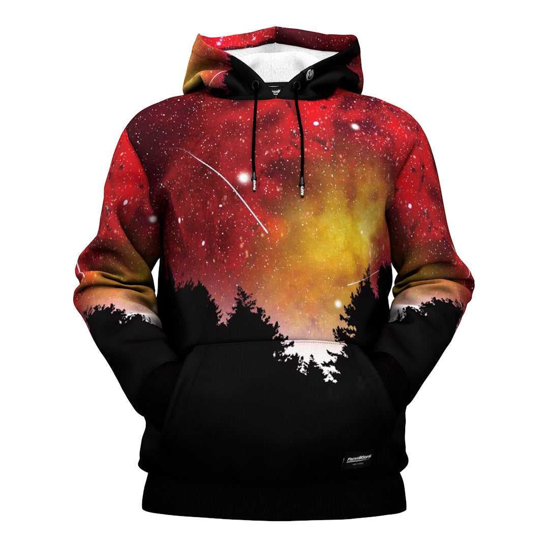 Red store galaxy sweater