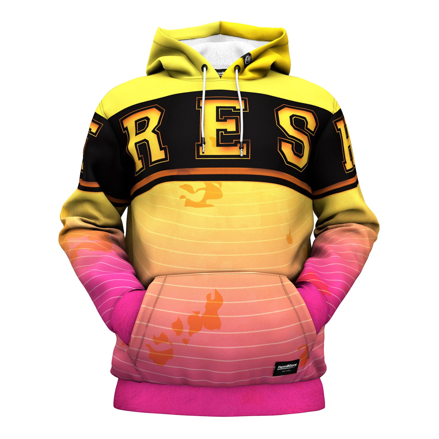 Pink yellow outlet hoodie