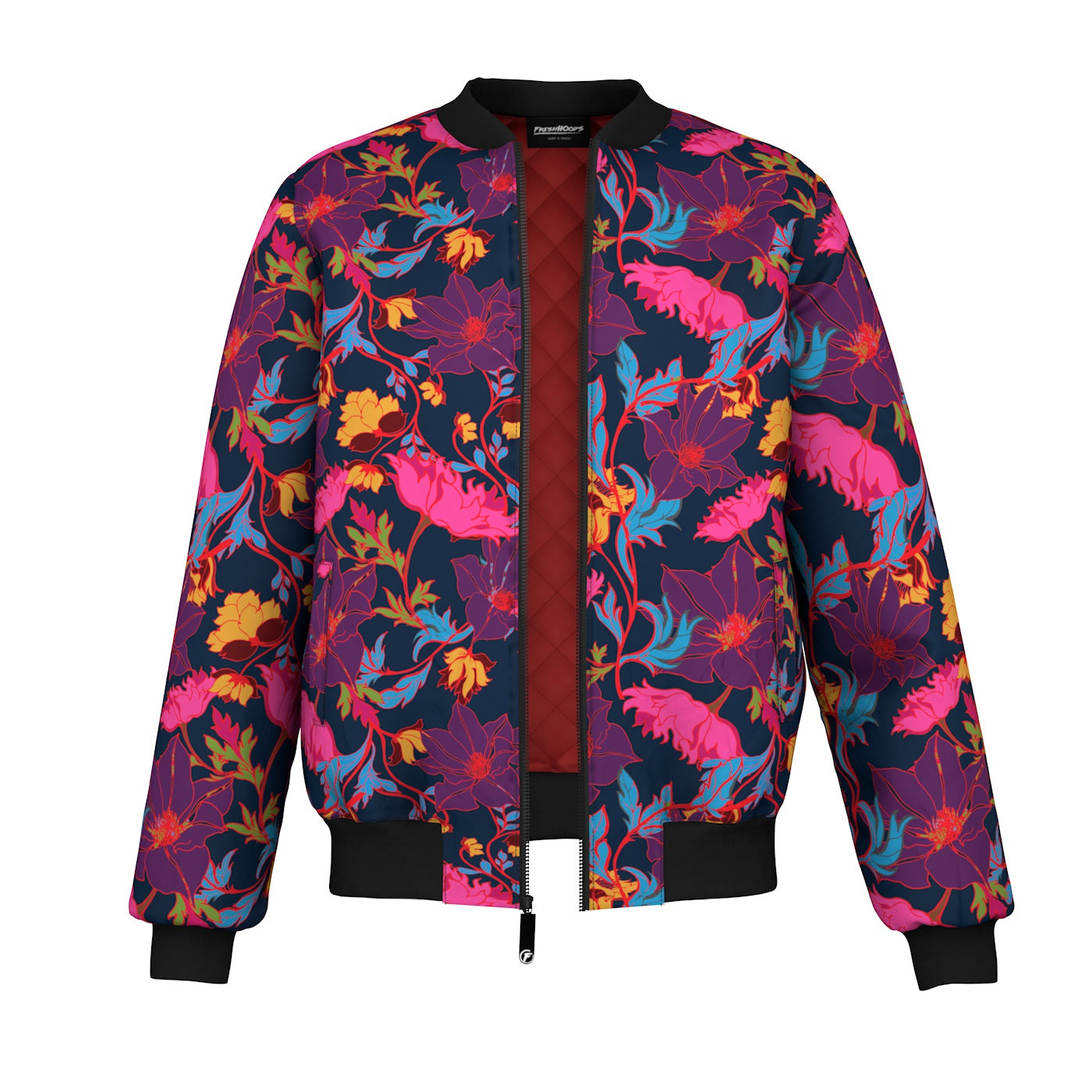 Fairy Tale Night Floral Bomber Jacket