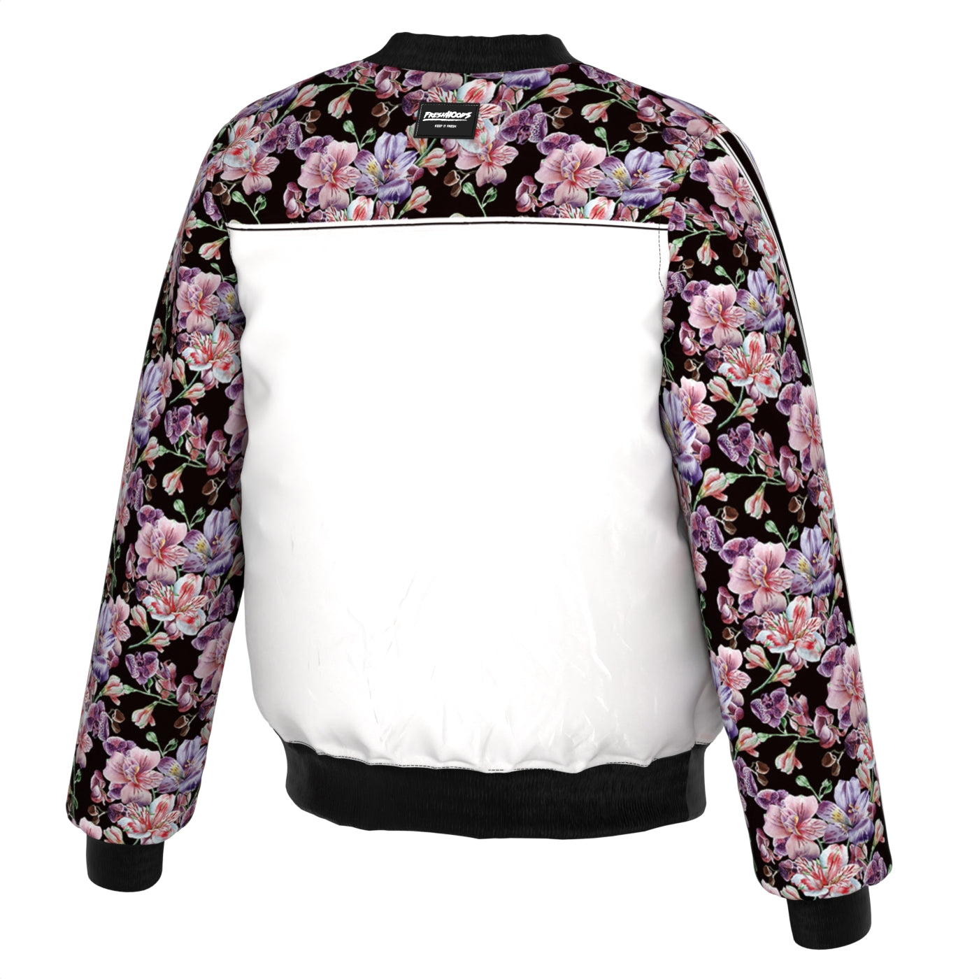 Midnight Pink Blossom Bomber Jacket