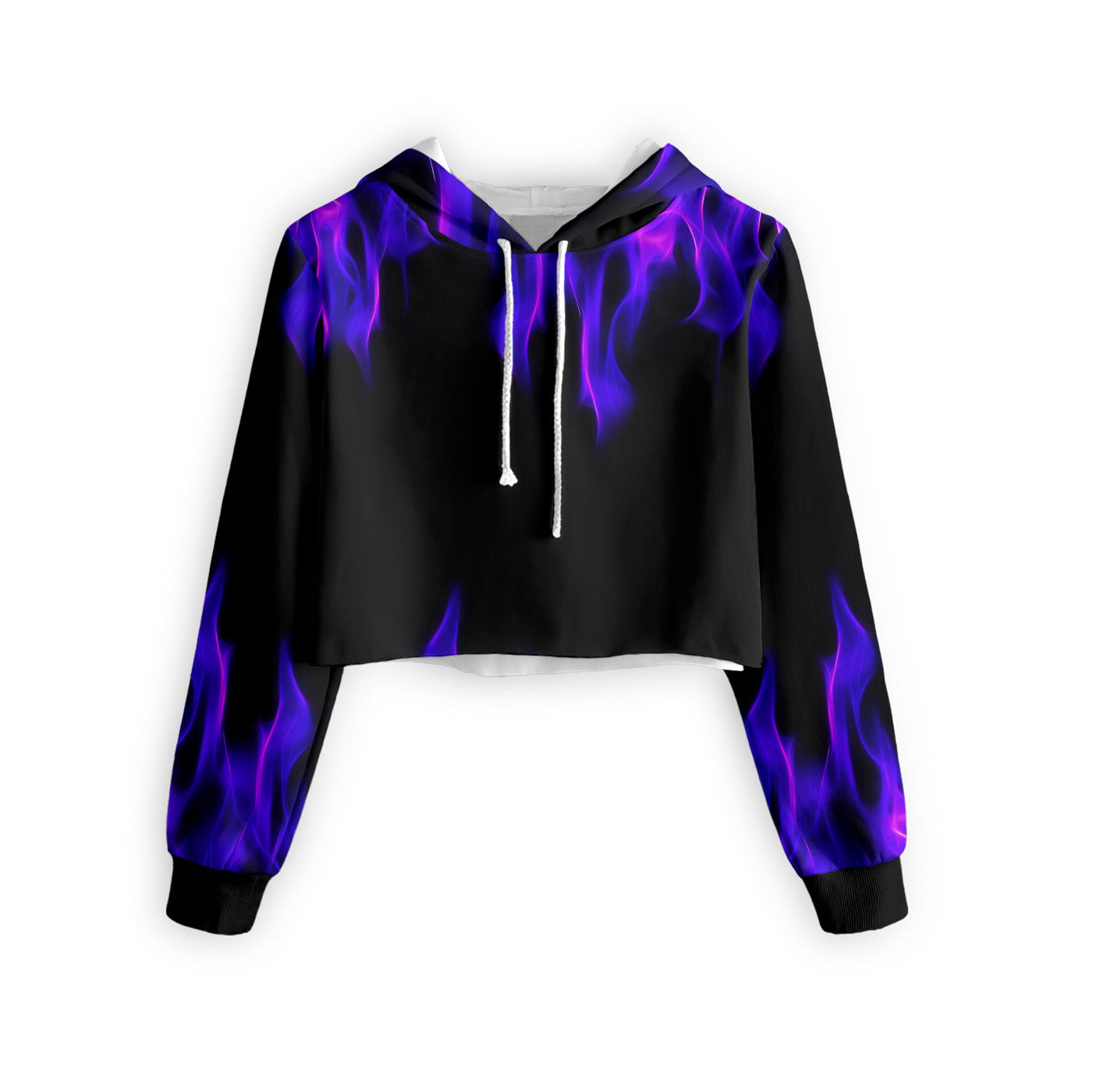 Cropped hoodie purple sale