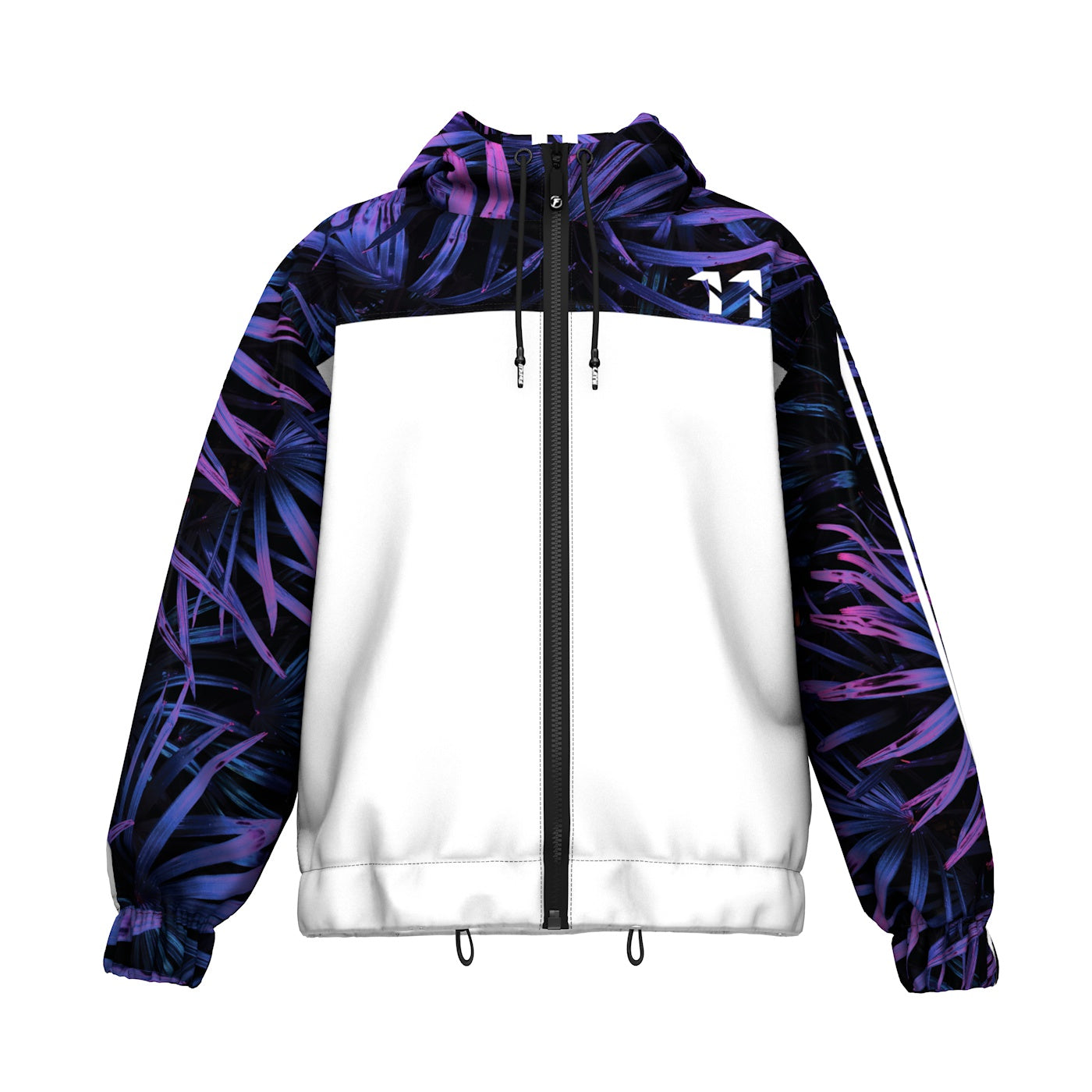 White and purple windbreaker sale