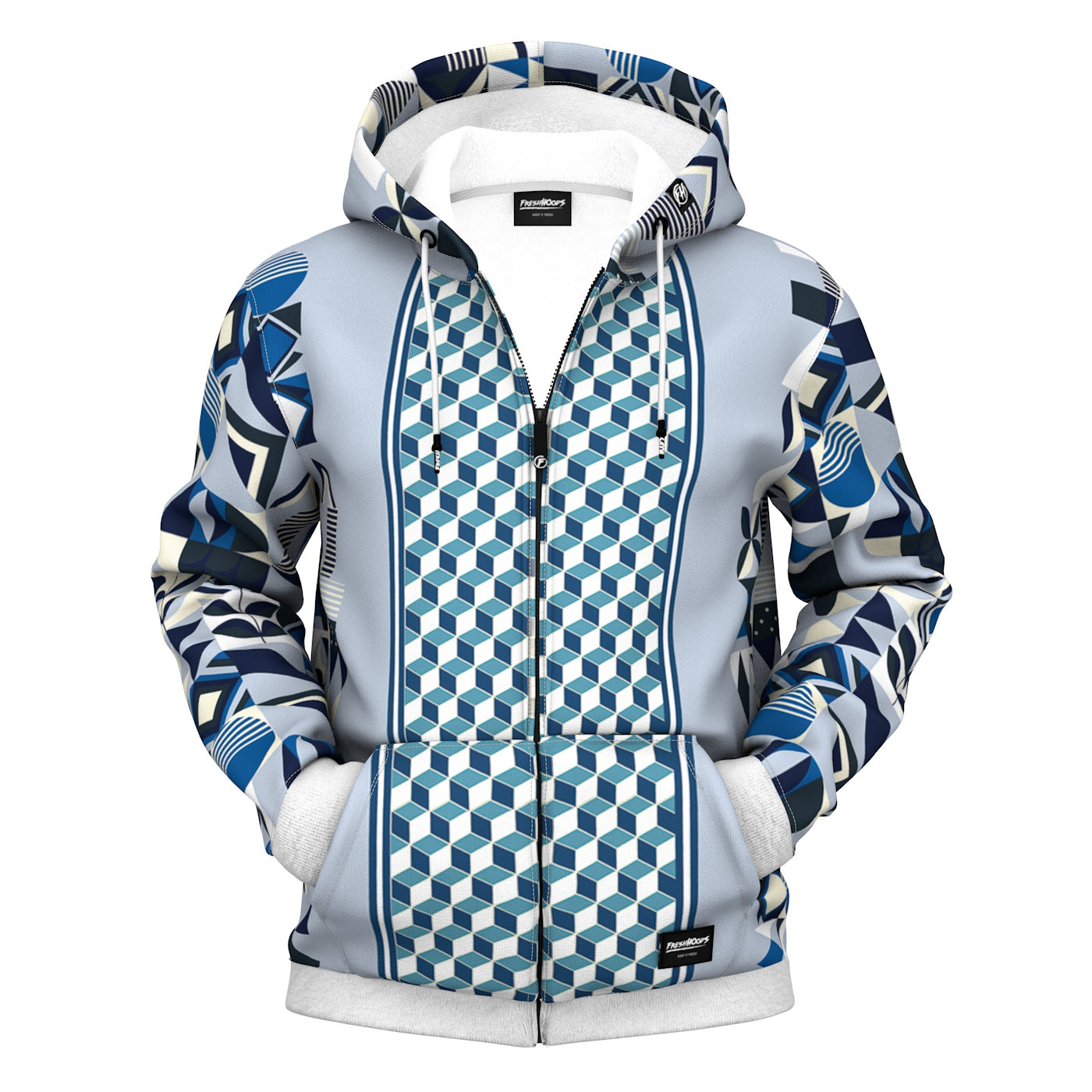 Tile Zip Up Hoodie