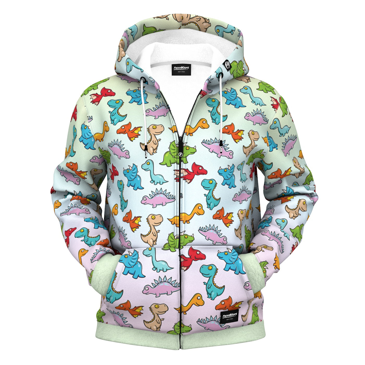 Dinosaur zip hot sale hoodie