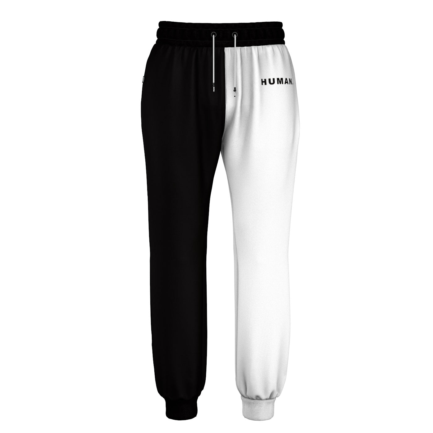 Half black cheap half white sweatpants