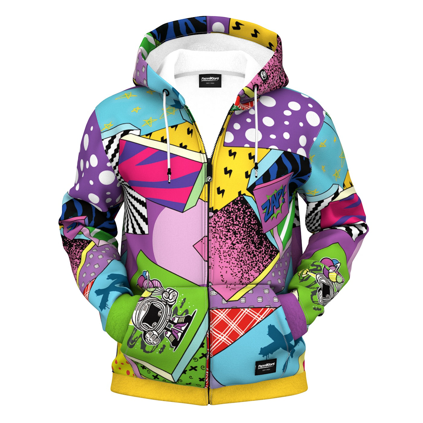 Zap Attack Zip Up Hoodie