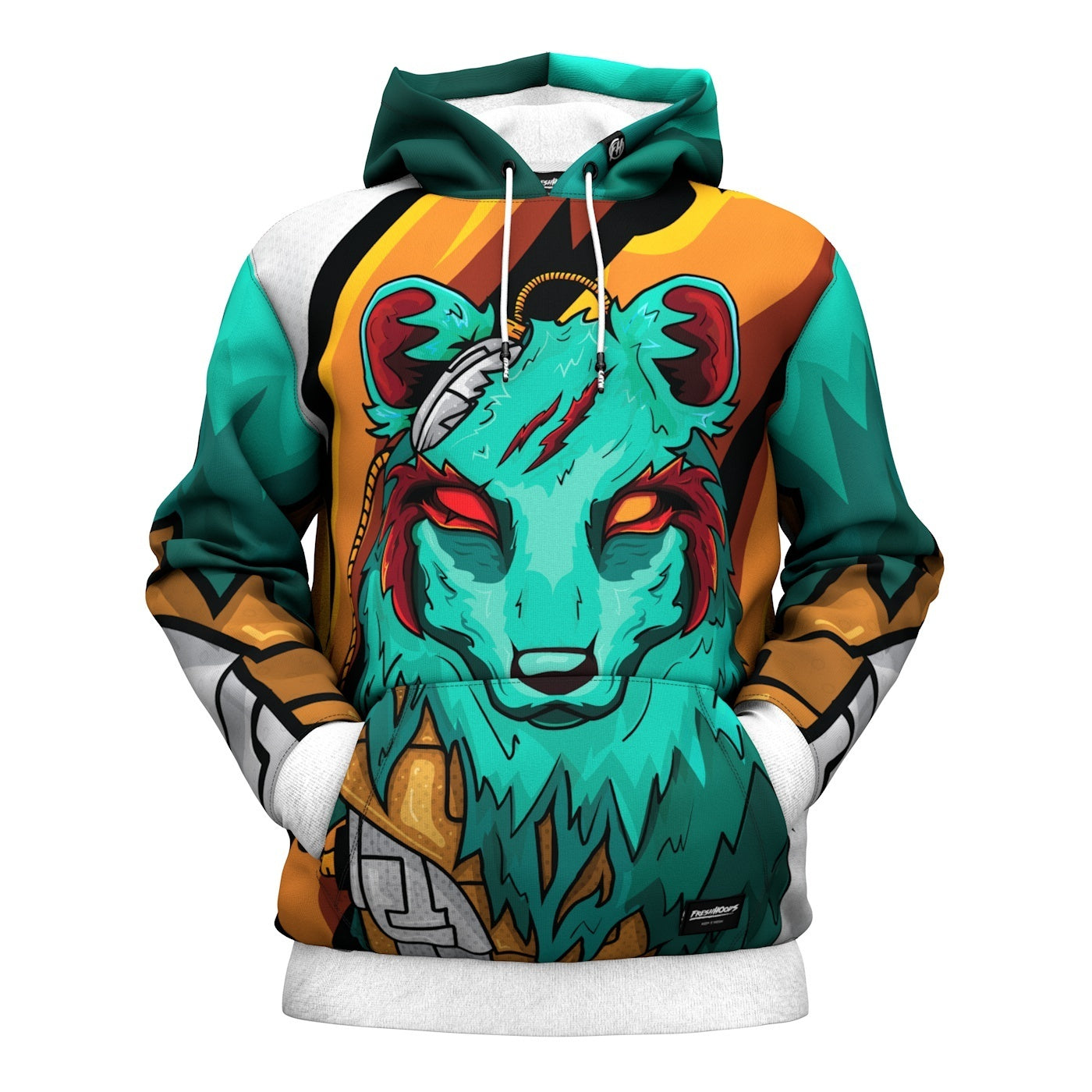 Green elite wolf hoodie on sale