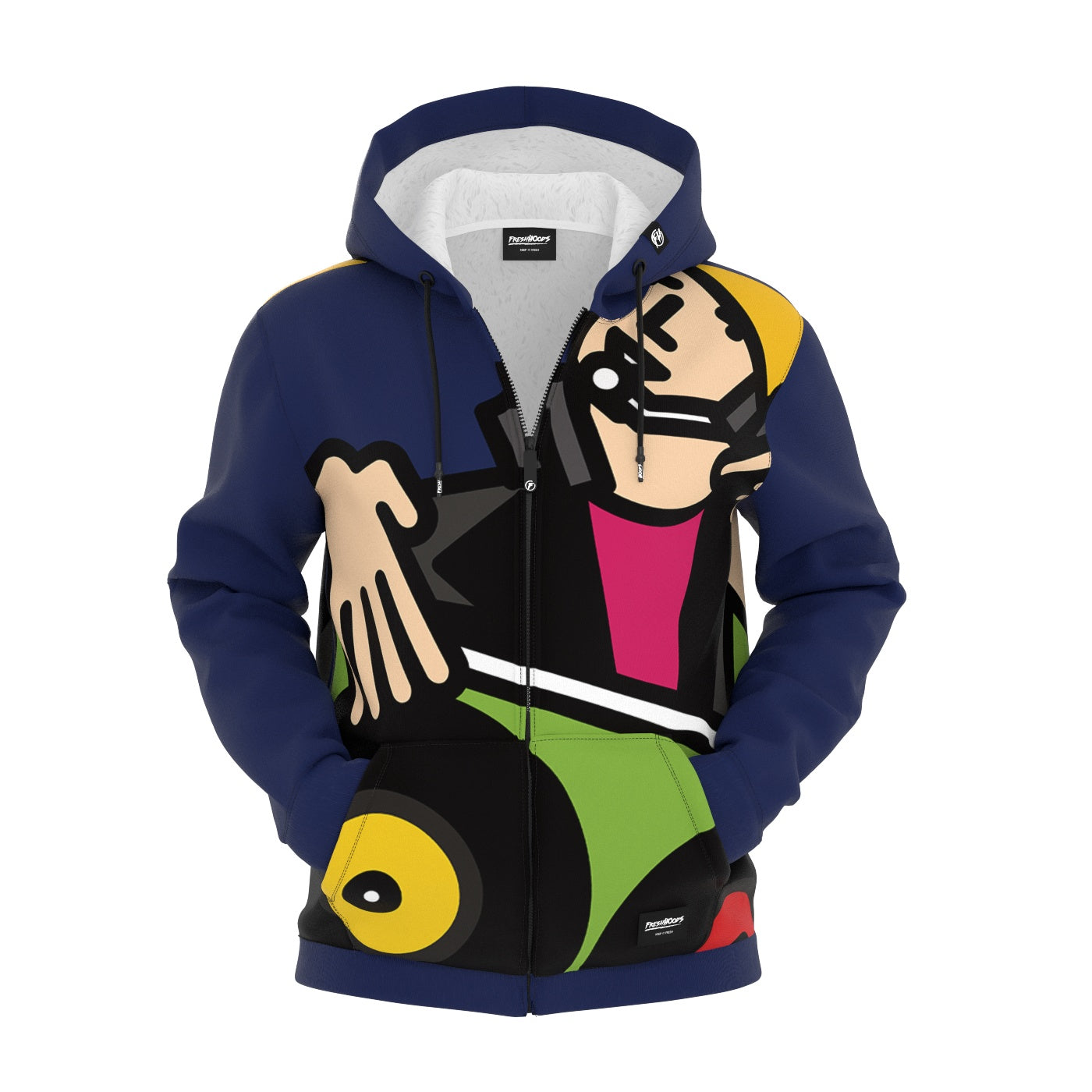 No stop DJ Zip Up Hoodie