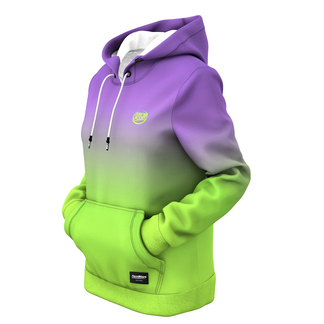 Purple discount green hoodie