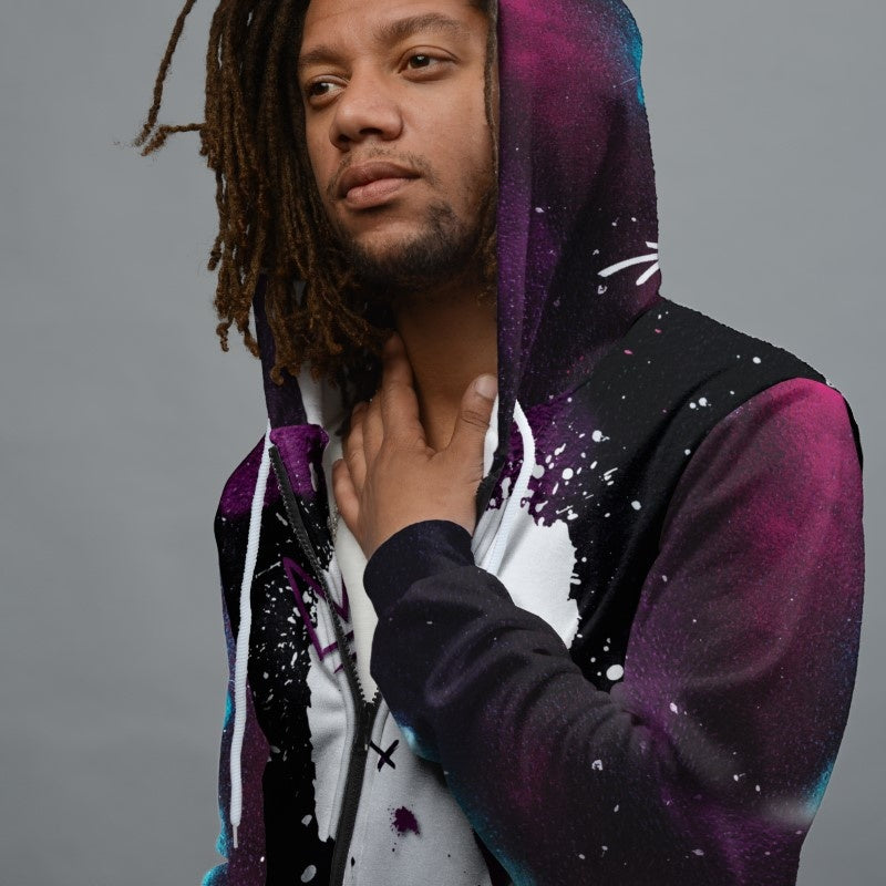 Fresh Hoods Graffiti Style Zip Up Hoodie