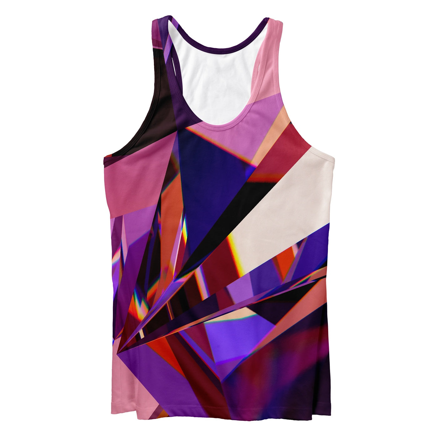 Abstract Purple Crystal Tank Top