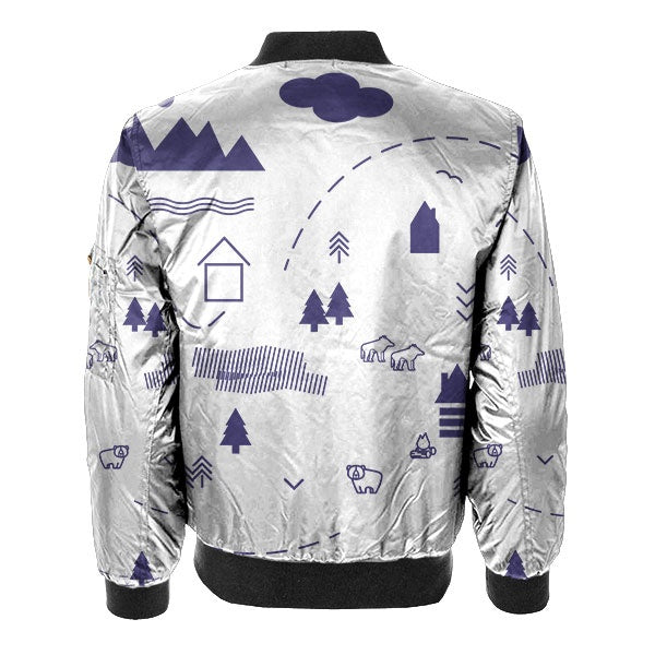 Sketchy Forest Bomber Jacket