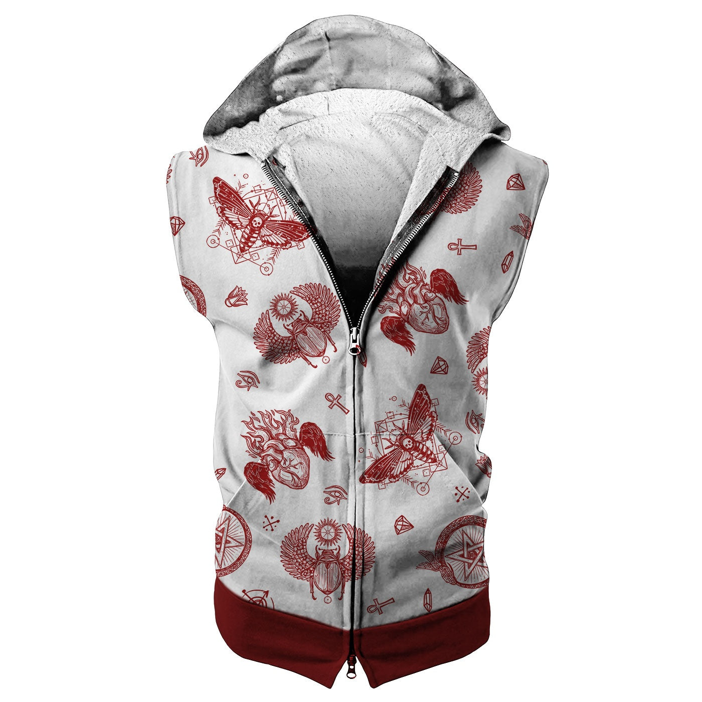 Tattoo Opt Sleeveless Hoodie