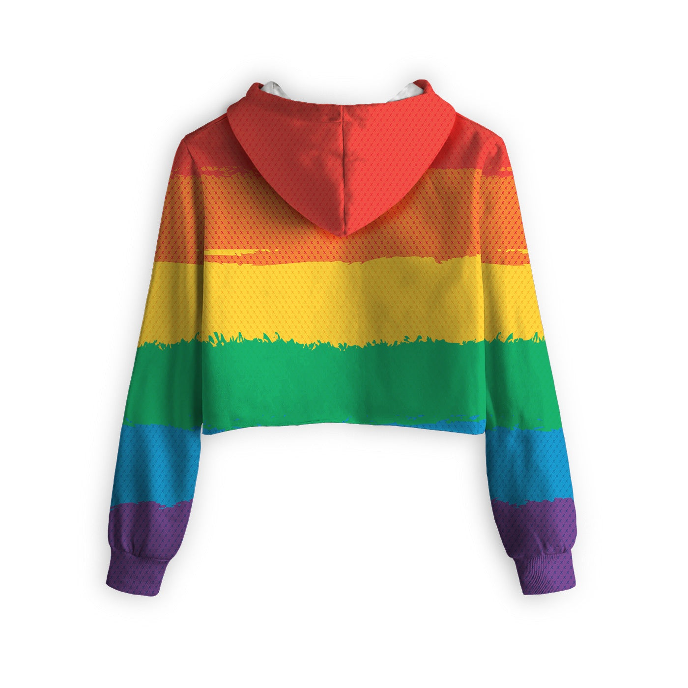 Rainbow crop top hoodie on sale