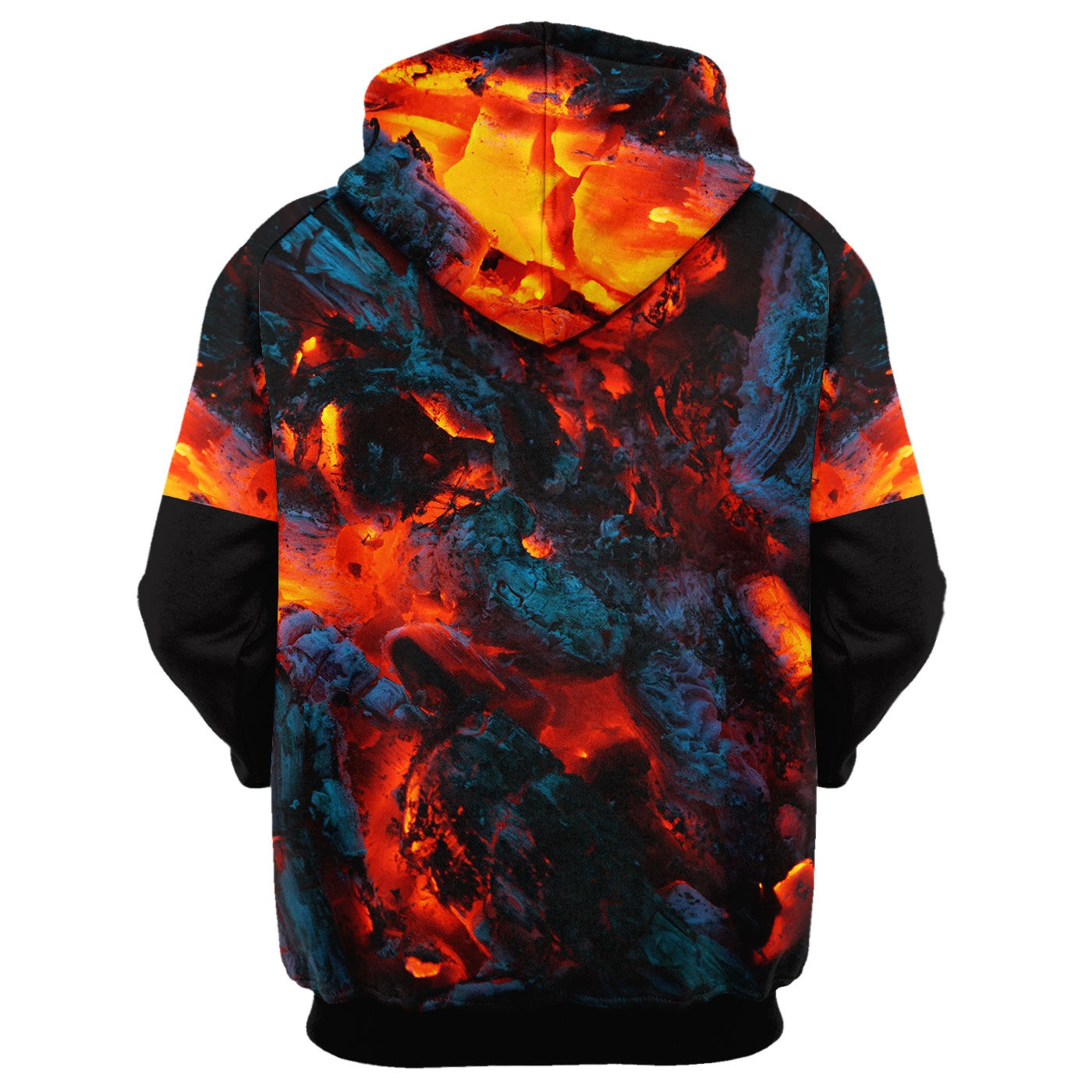 Red and blue fire hoodie new arrivals