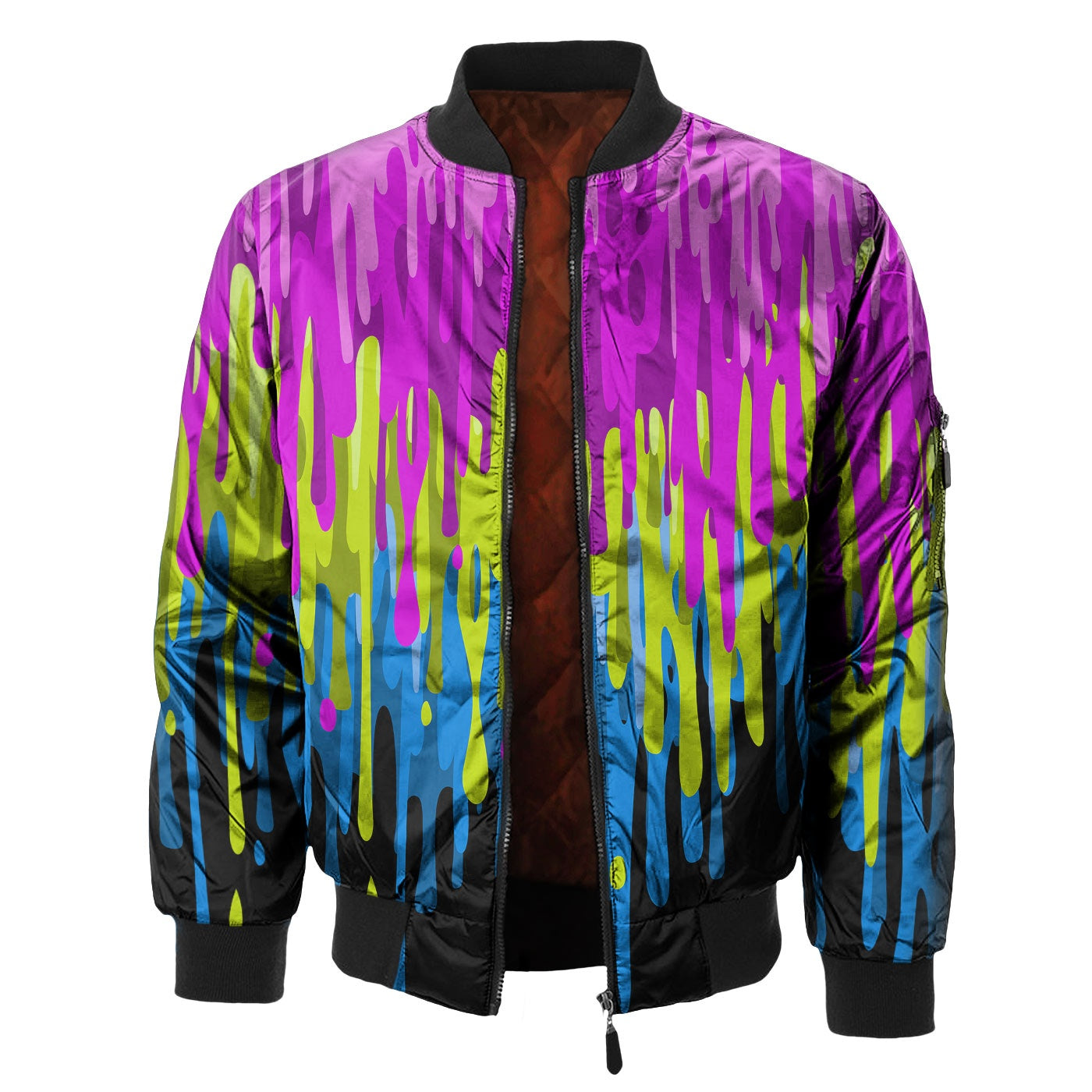 Dripping Paint Bomber Jacket