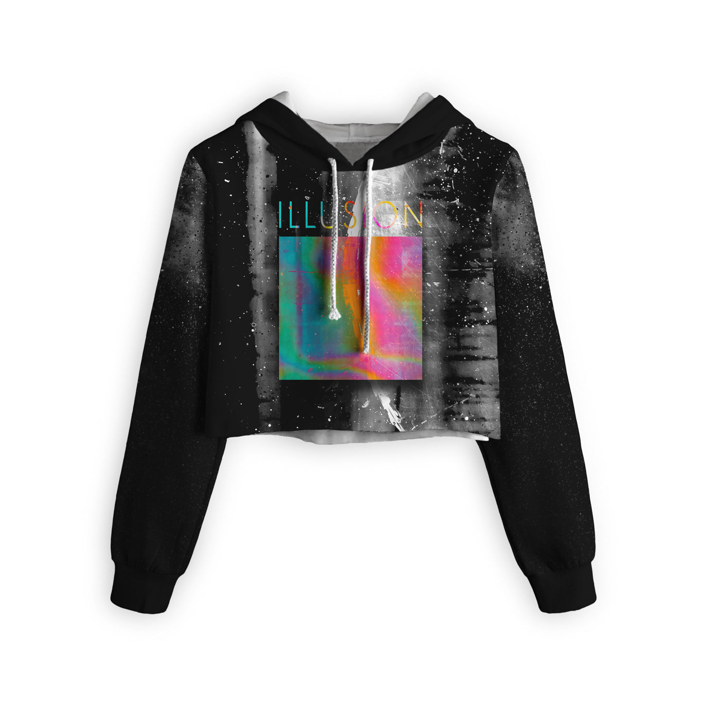 Illusions Cropped Hoodie