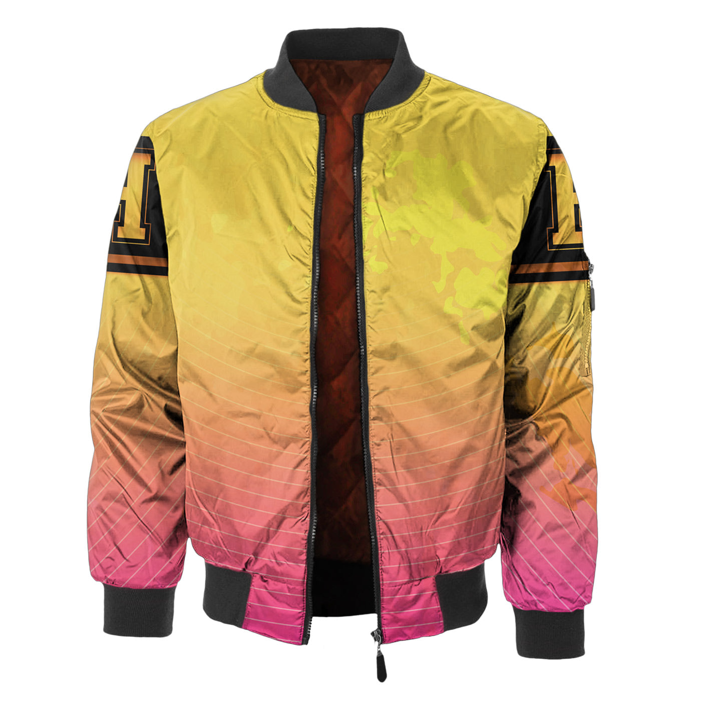 Yellow To Pink Bomber Jacket