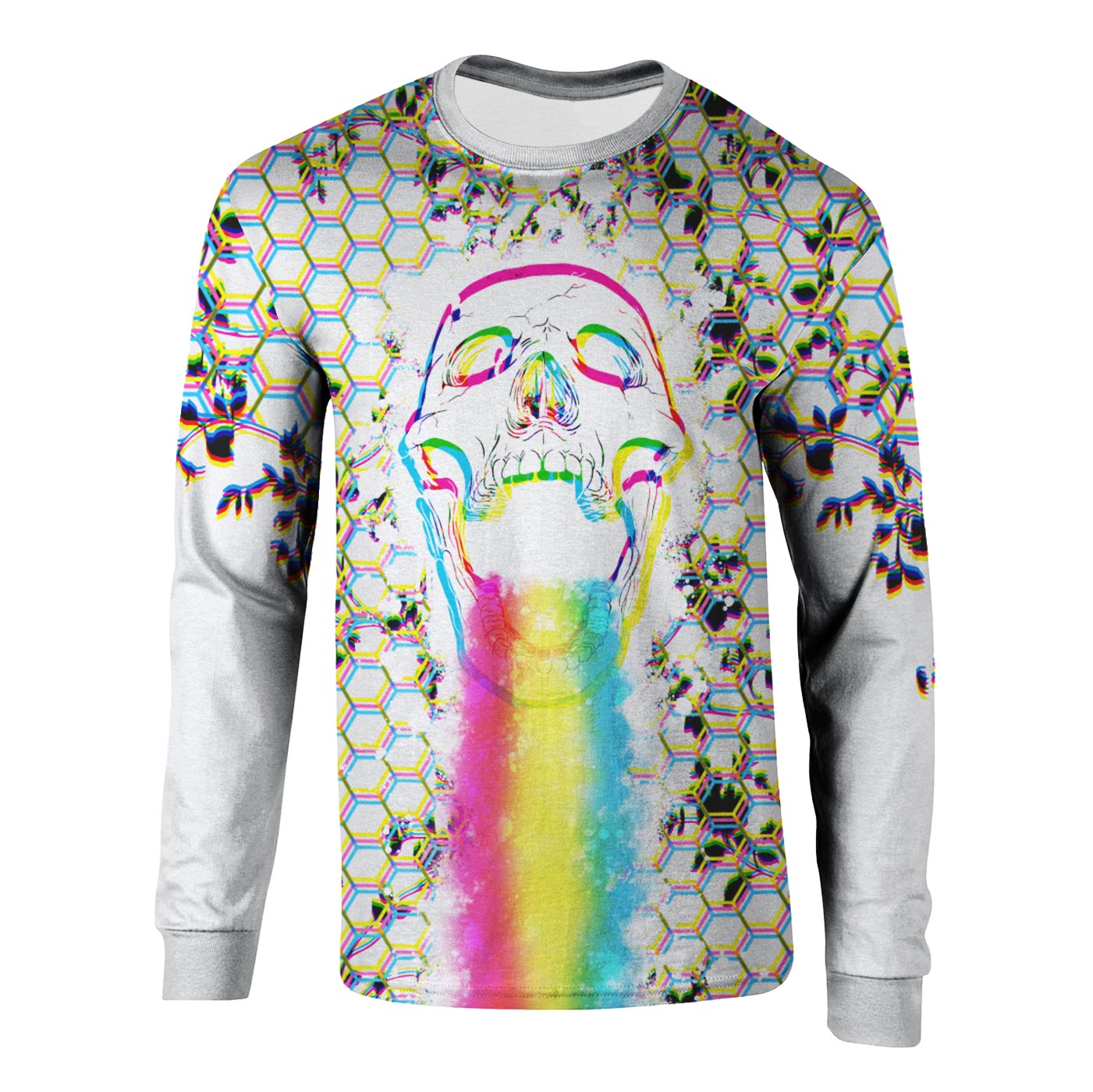 Rainbow Skull Long Sleeve Shirt