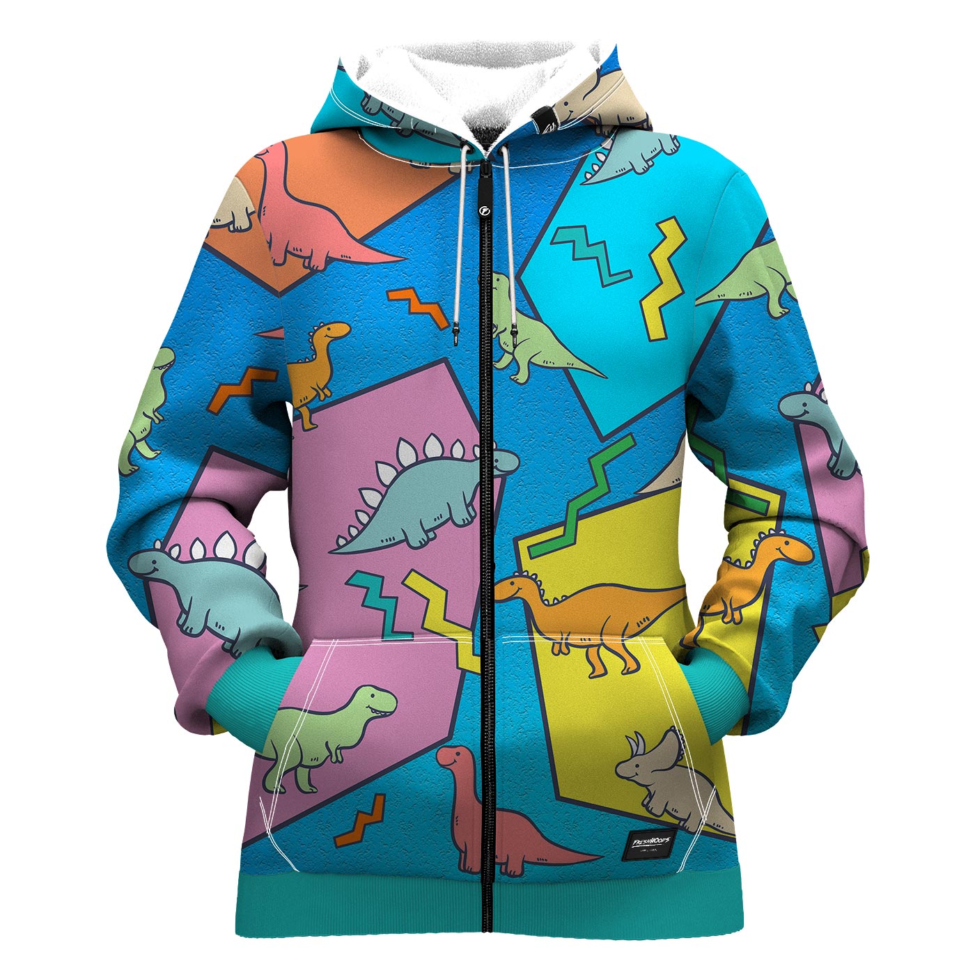 Dino Women Zip Up Hoodie