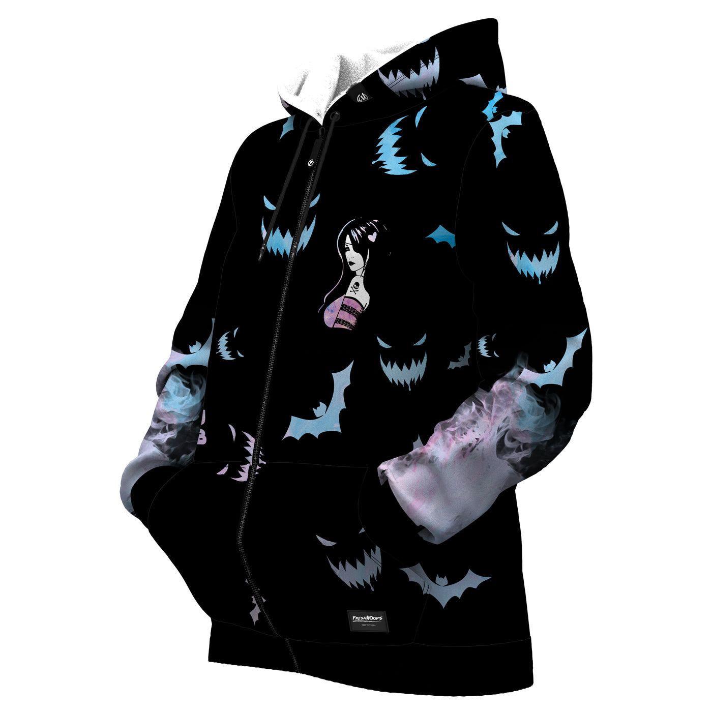 Demon Girl Women Zip Up Hoodie