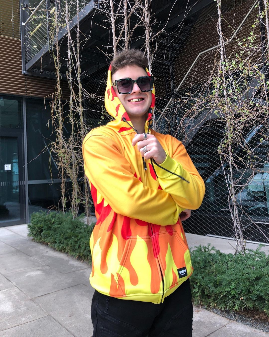 Flames Zip Up Hoodie