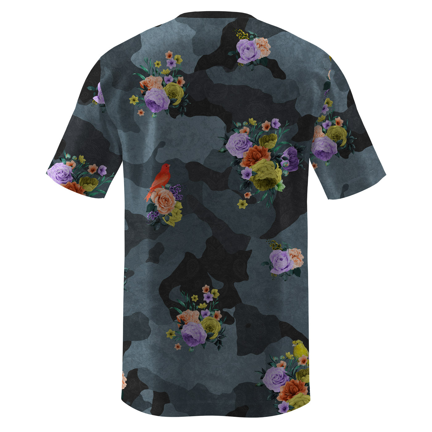 Camo Flower Crushed Velvet T-Shirt