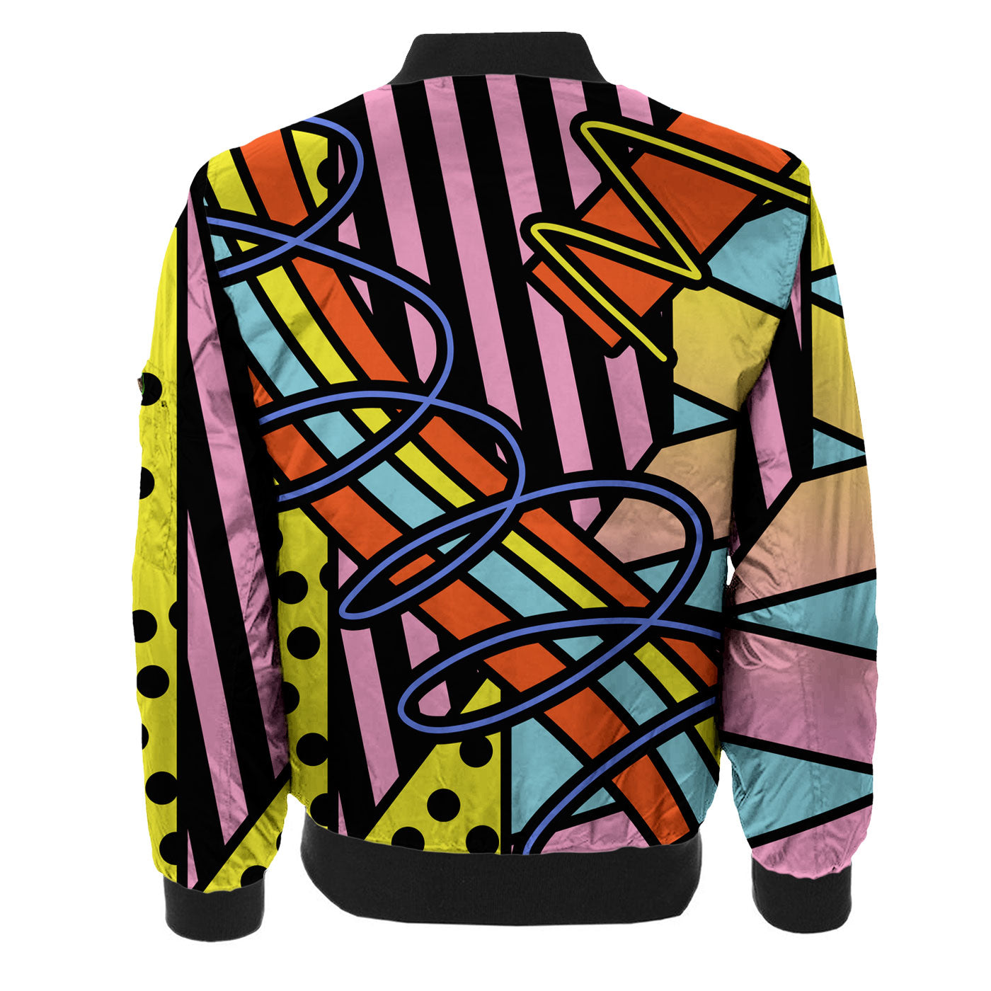 Deconstructive Geometry Bomber Jacket