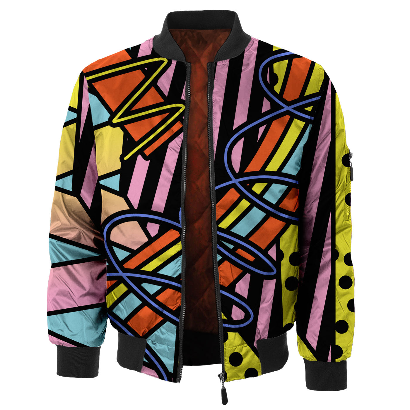 Deconstructive Geometry Bomber Jacket