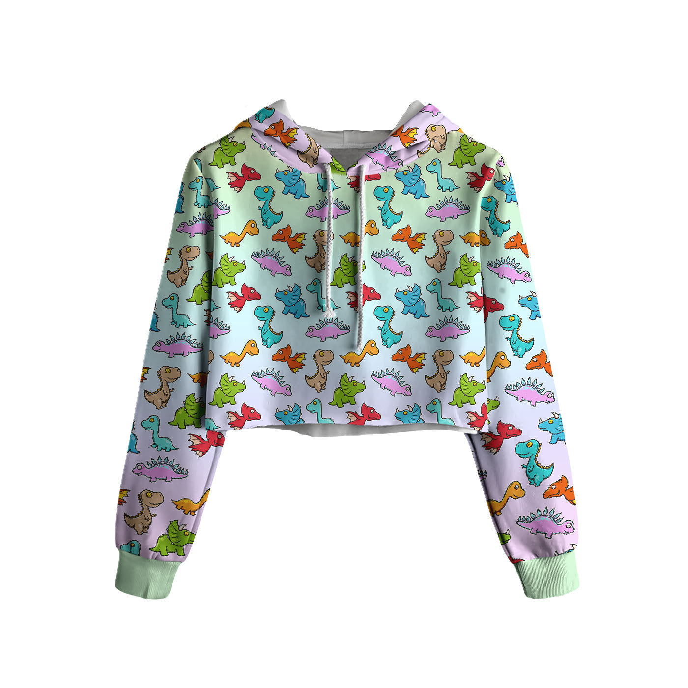 Toy Dino Cropped Hoodie