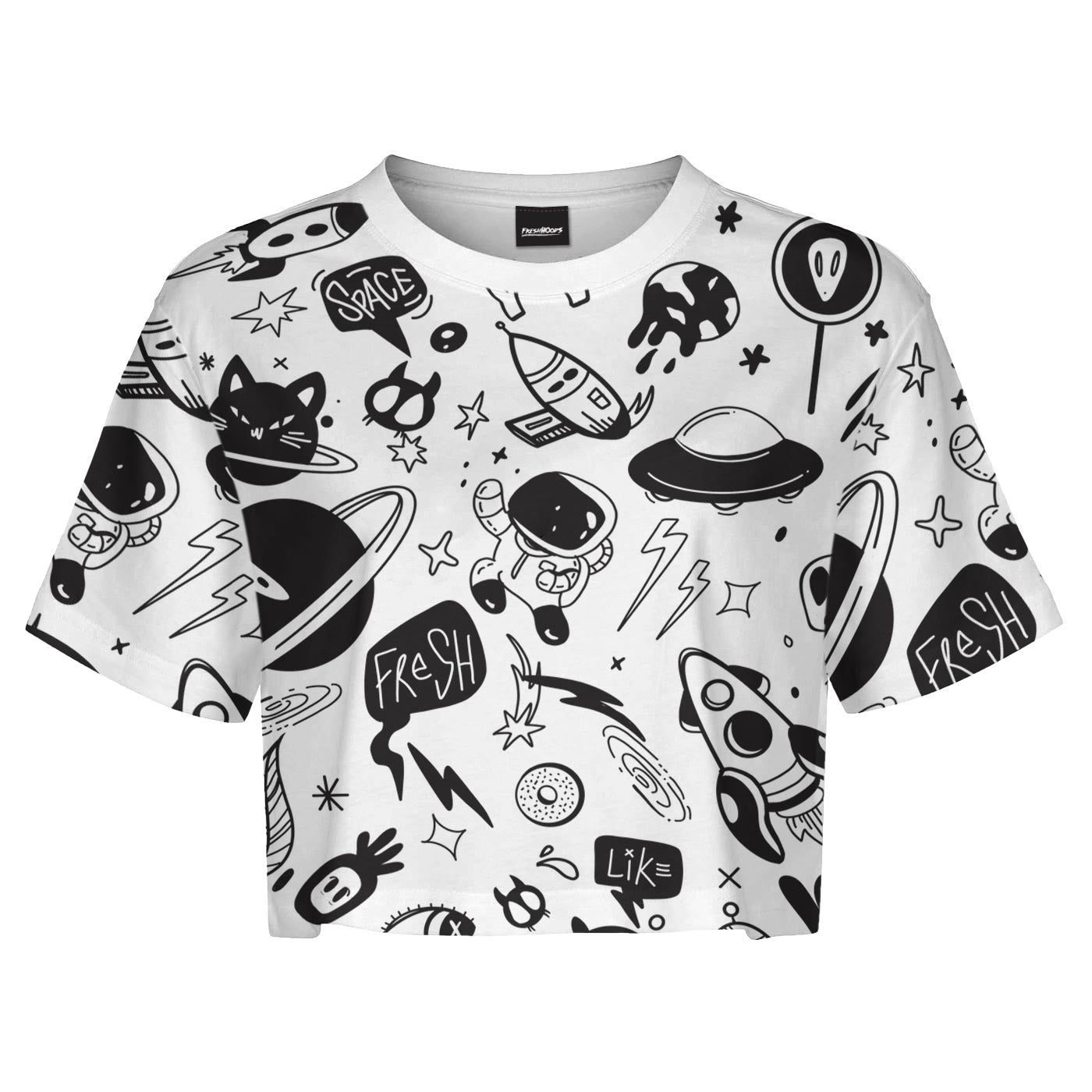 Space Doodles Crop Top