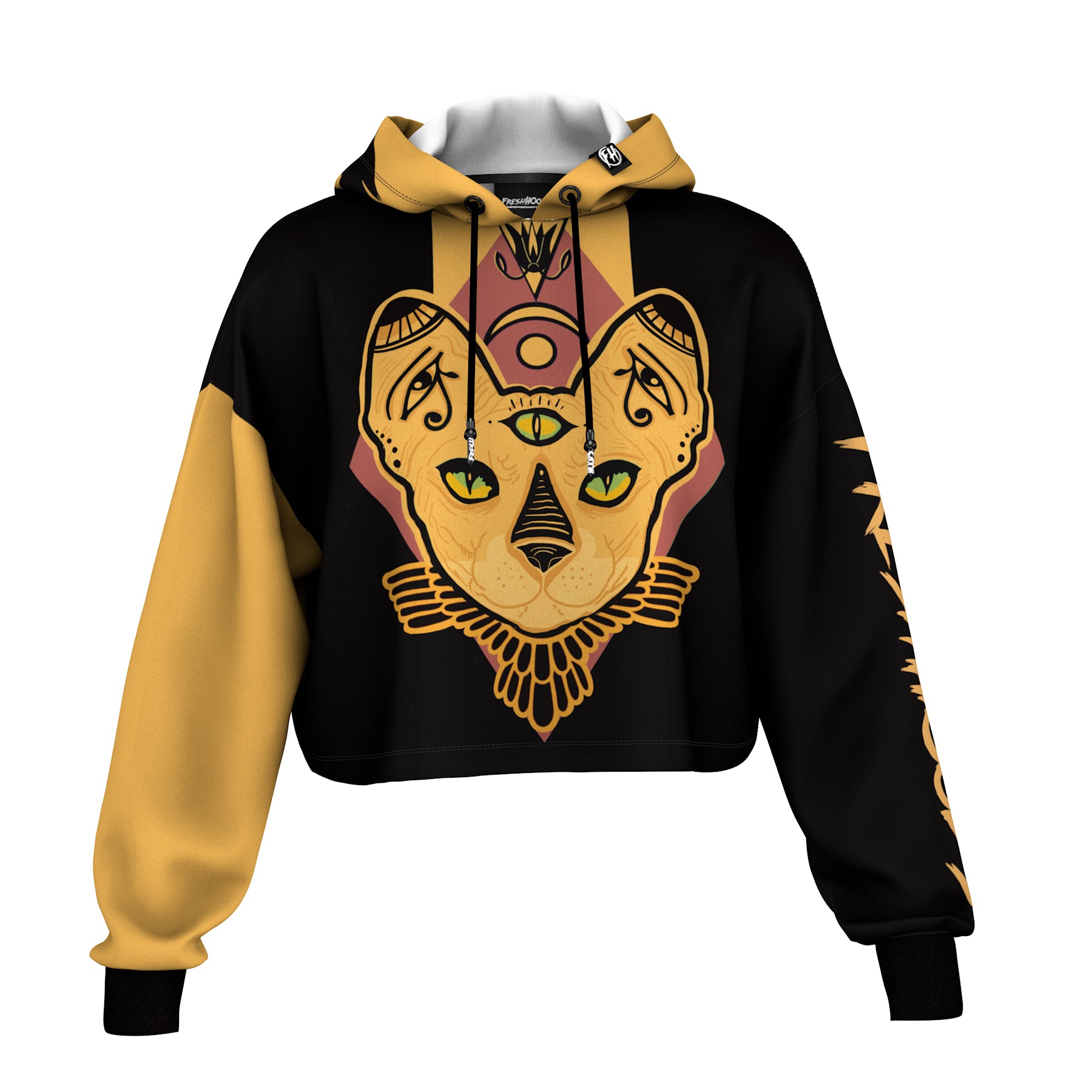 Sphynx Cat Cropped Hoodie