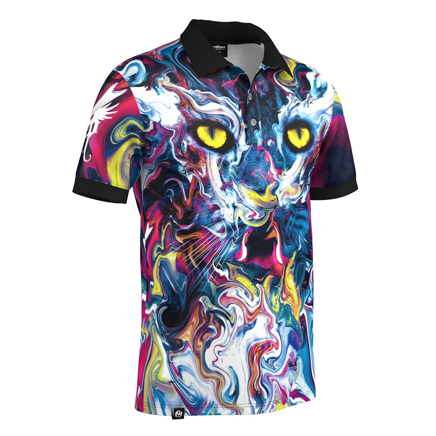 Abstract Cat Polo Shirt