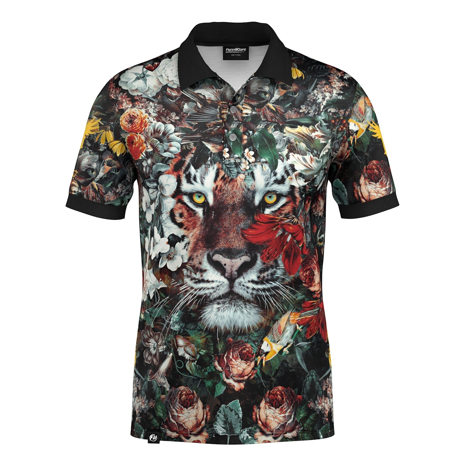 Flower Tiger Polo Shirt