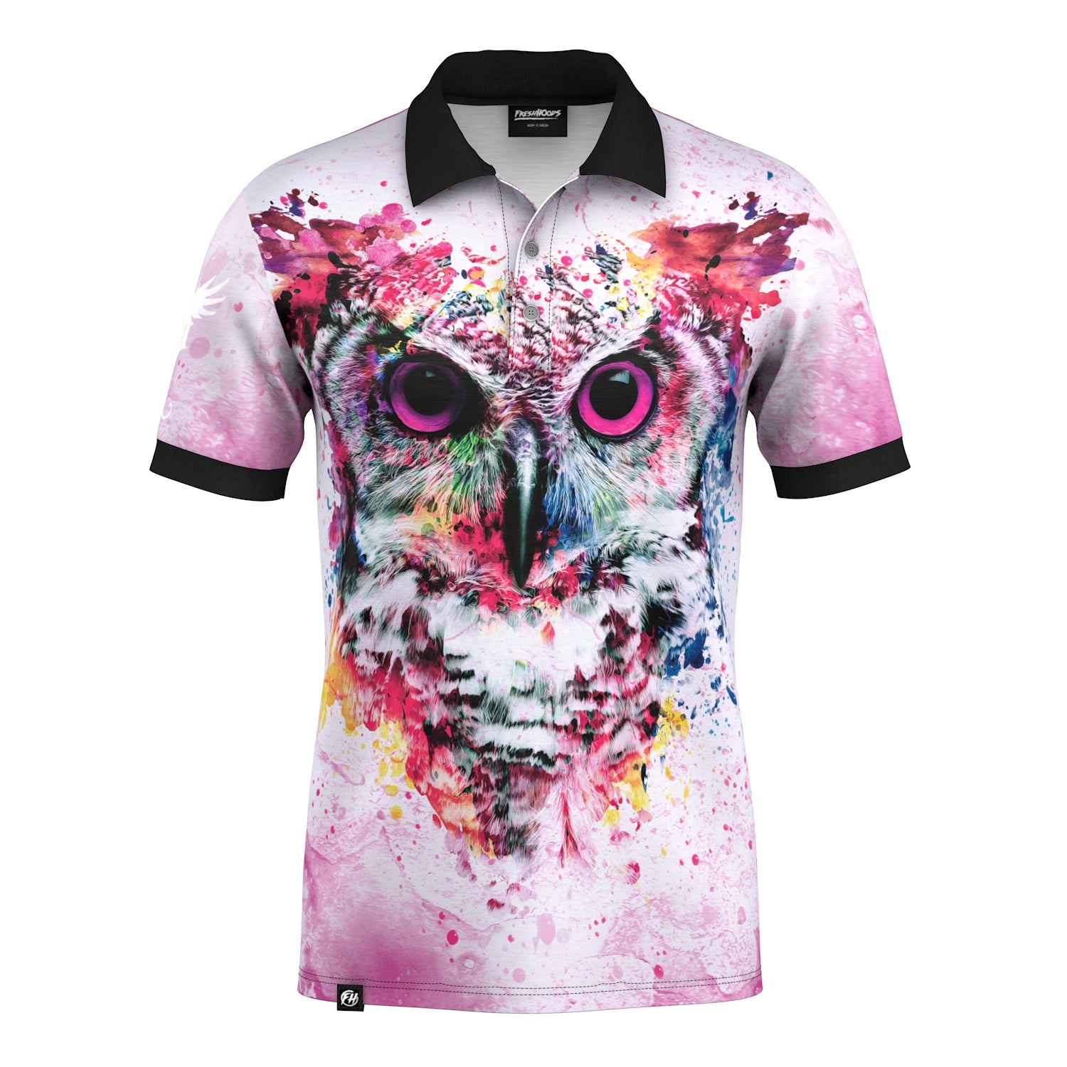 Artistic Owl Polo Shirt