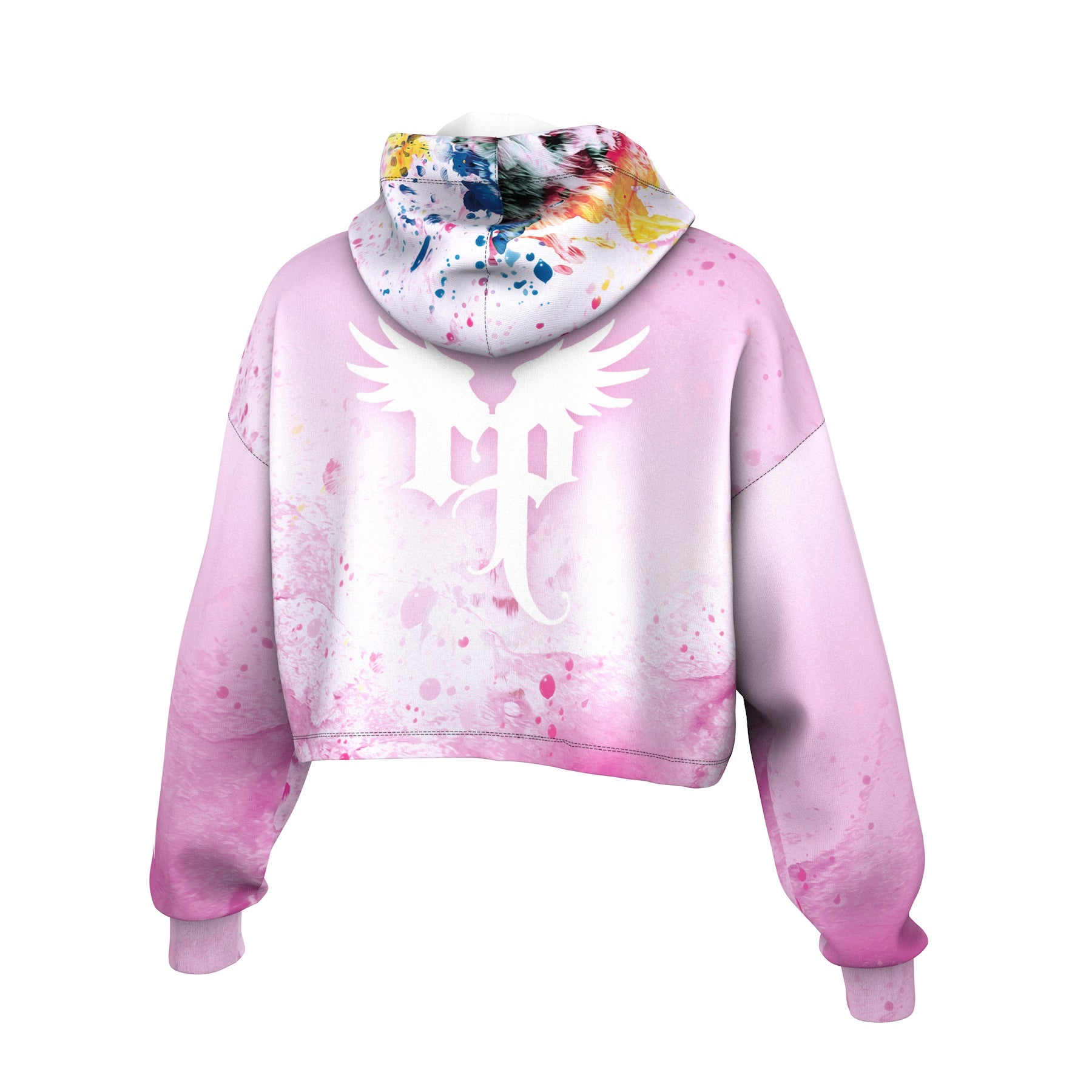 Artistic Owl Cropped Hoodie