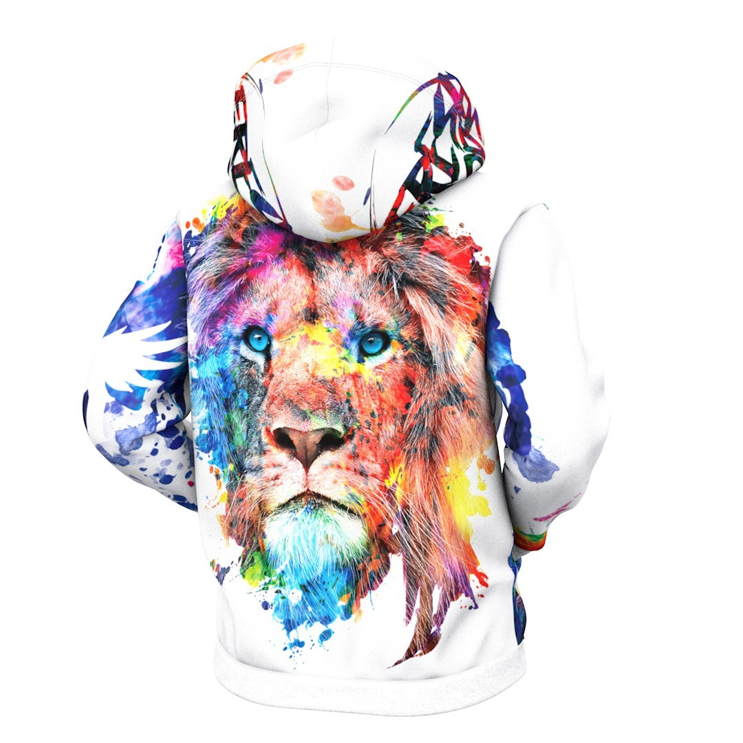Colorful Lion Zip Up Hoodie