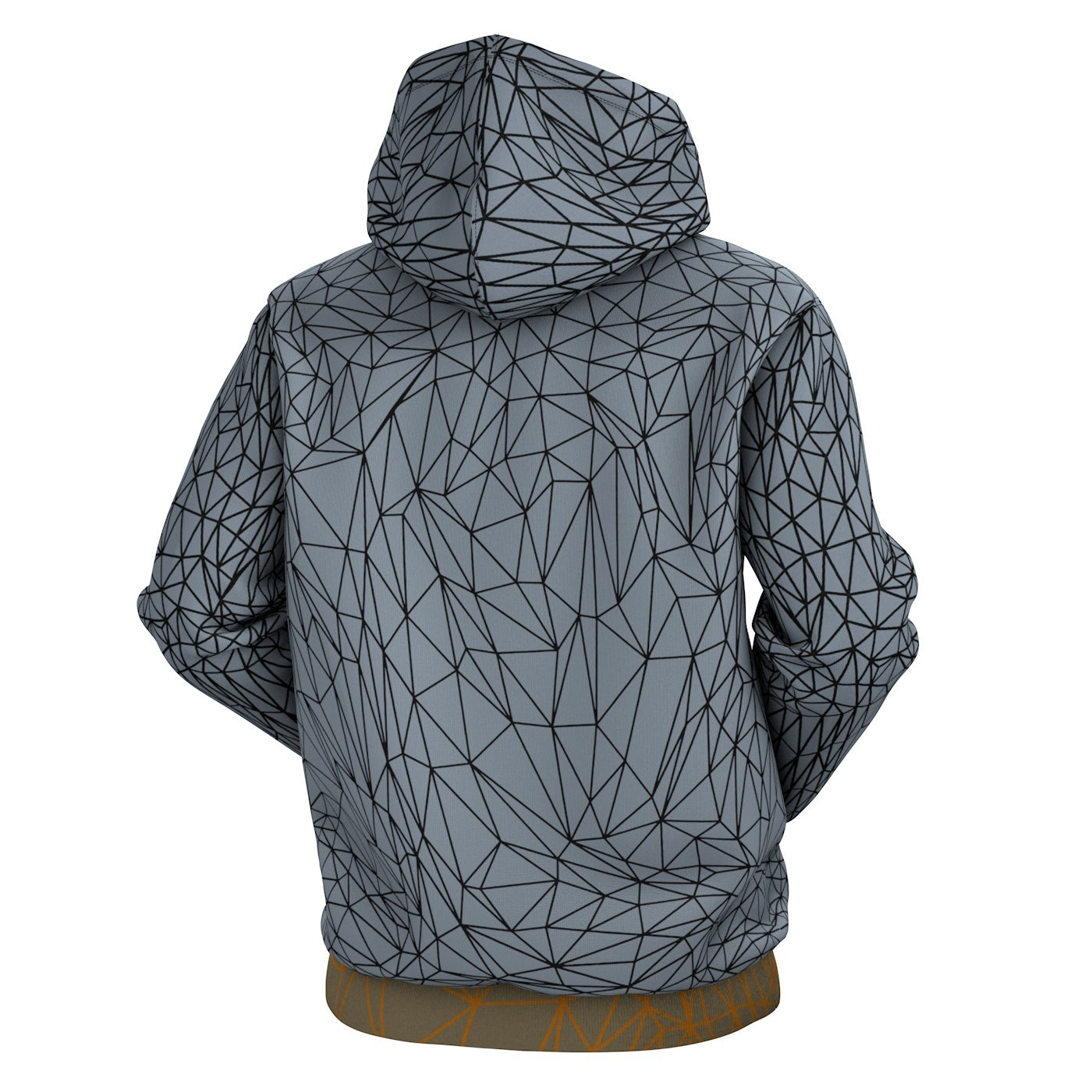 Abstract Gray Polygons Hoodie