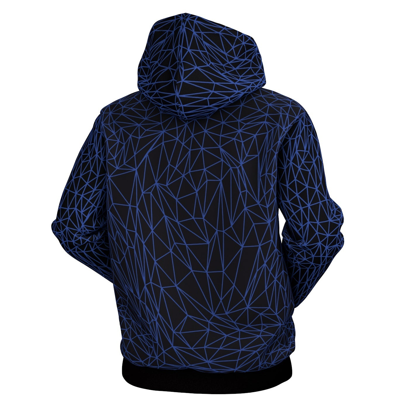 Abstract Blue Polygons Hoodie