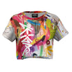 Abstract Paint Crop Top