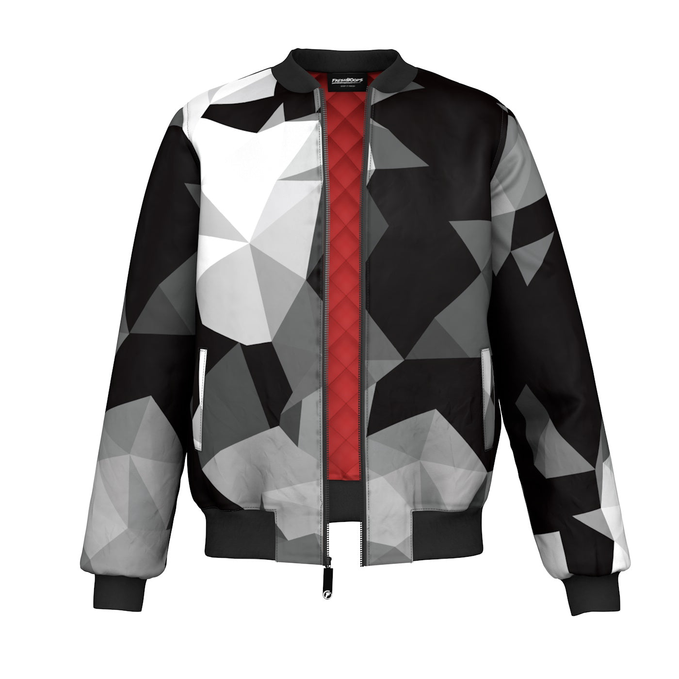 Cubes Black Bomber Jacket