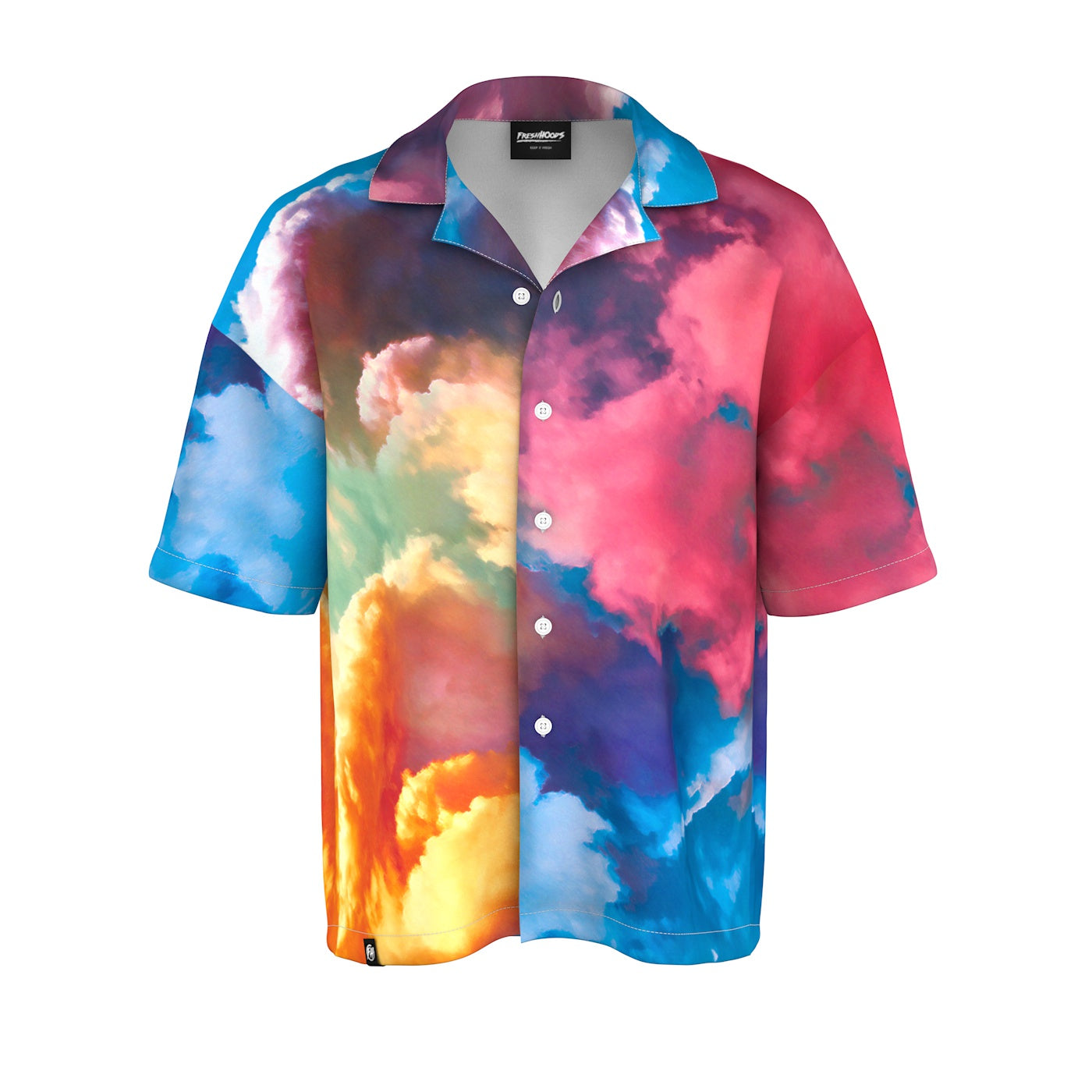 Abstract Oversized Button Shirt