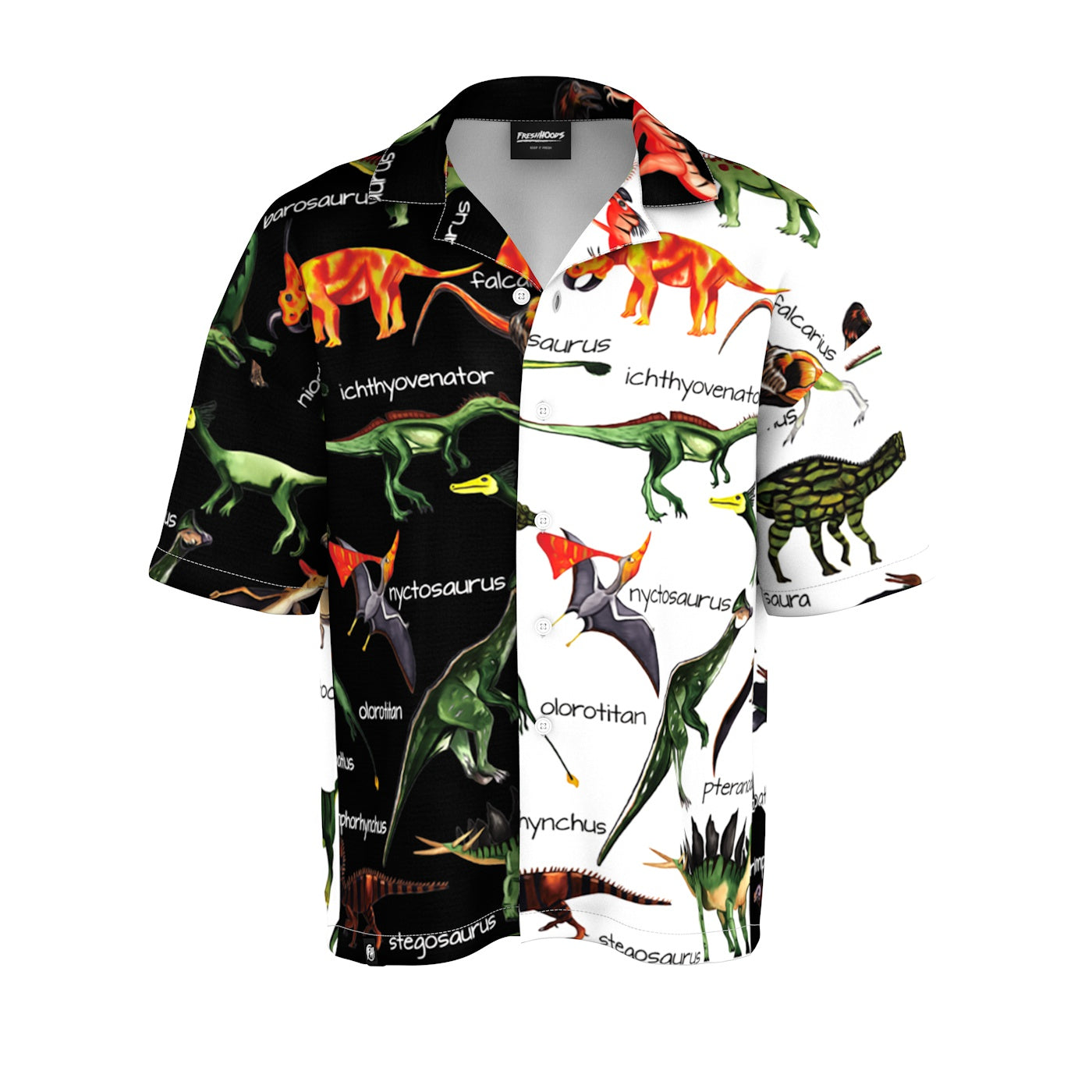Dino Map Oversized Button Shirt