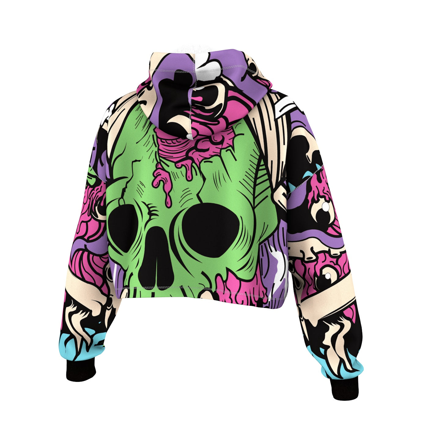 Skull crop online hoodie