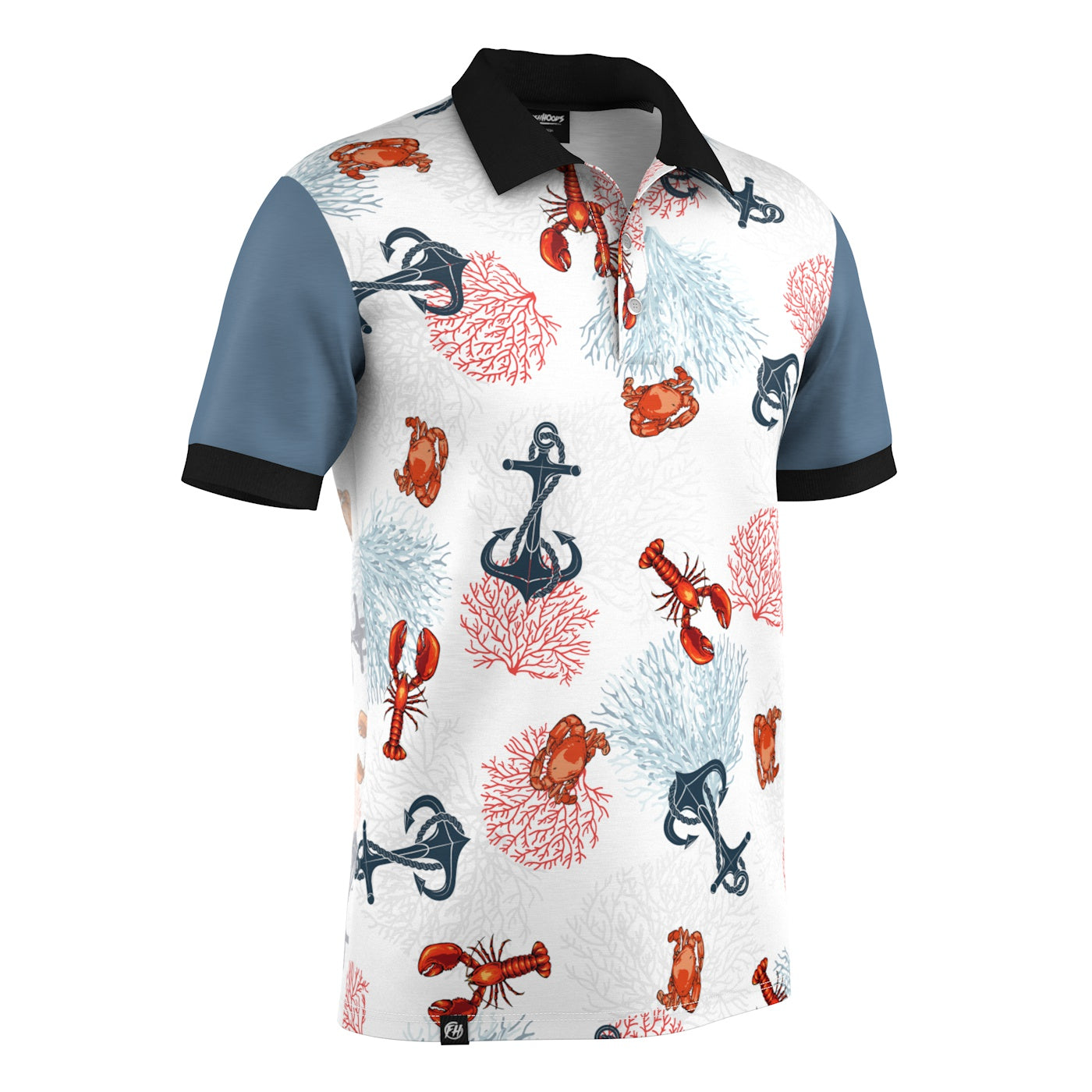 Lobster Pattern Polo Shirt