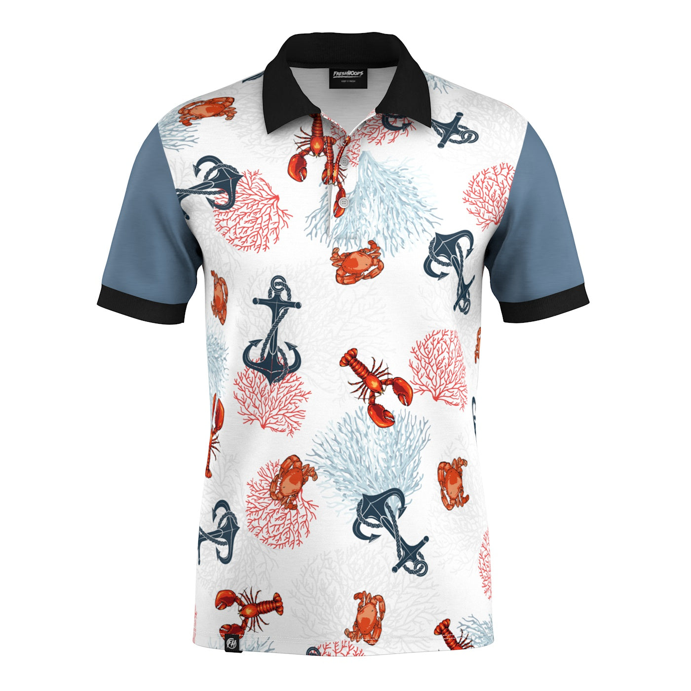 Lobster Pattern Polo Shirt