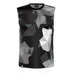 Cubes Black Sleeveless T-Shirt