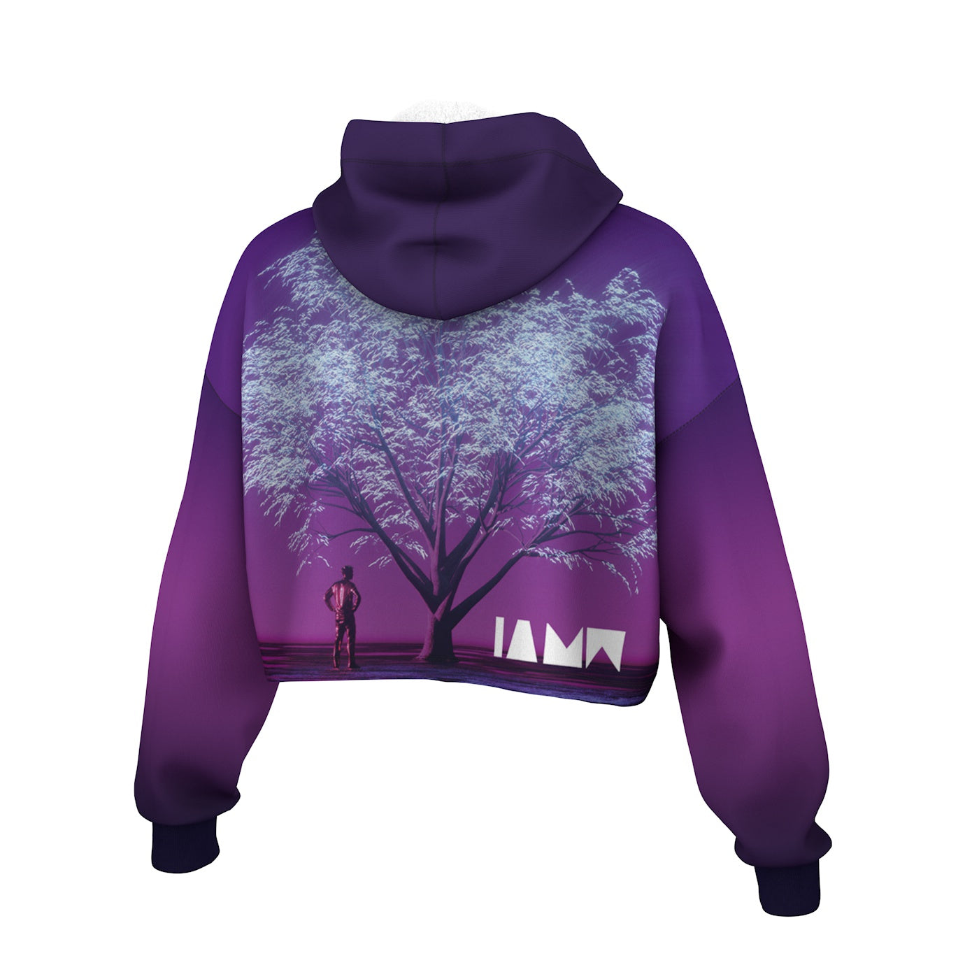 Cosmic Blossom Cropped Hoodie