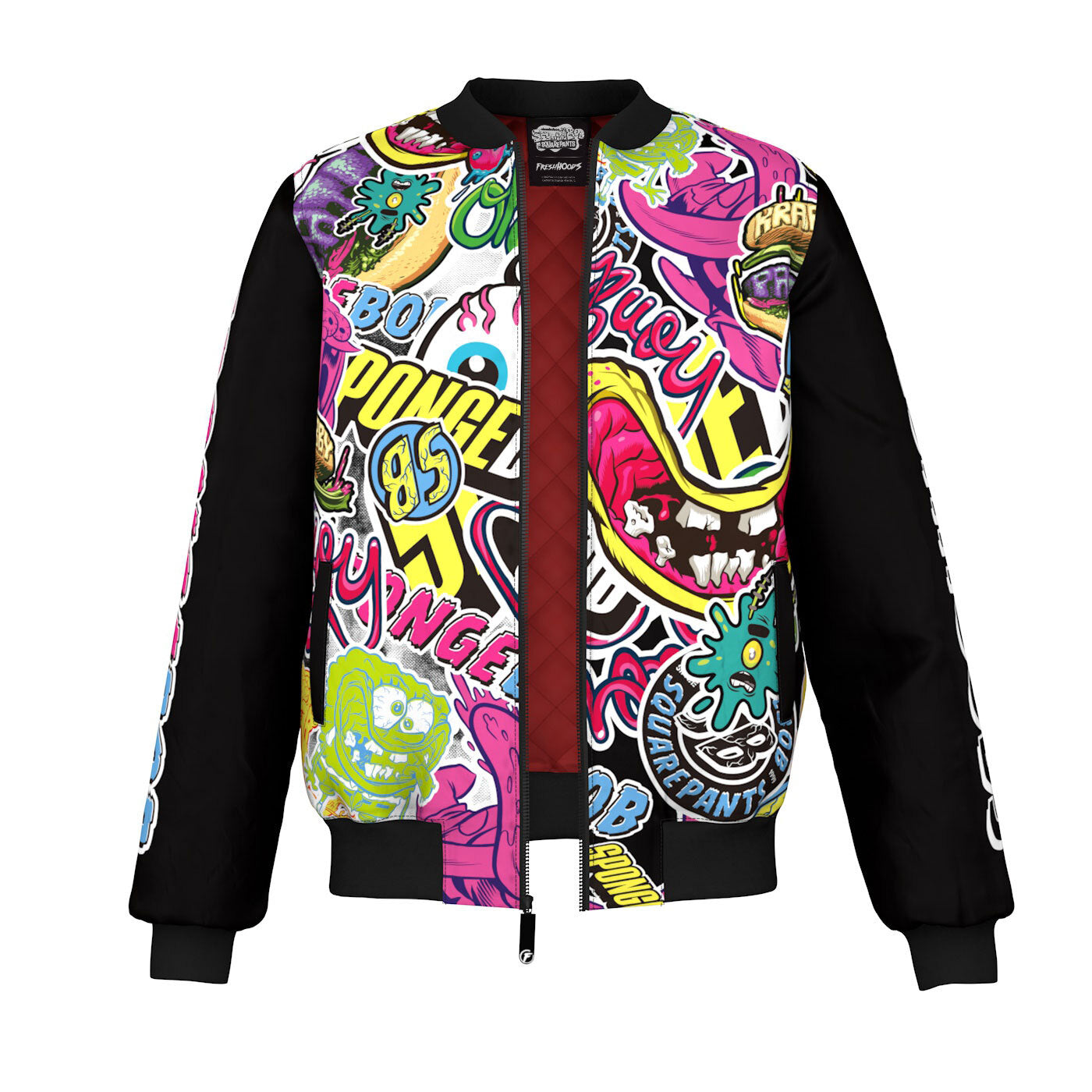 Freshhoods x SpongeBob Patches Bomber Jacket