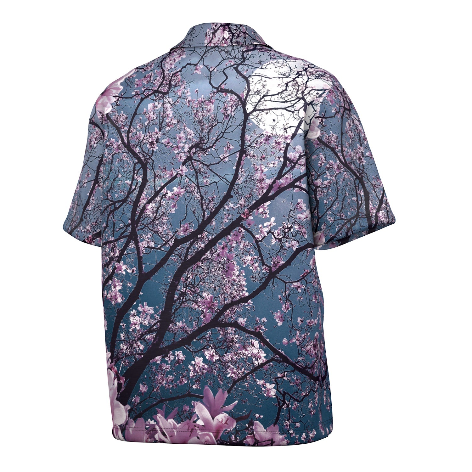Moonlight Blossom Oversized Polo Shirt